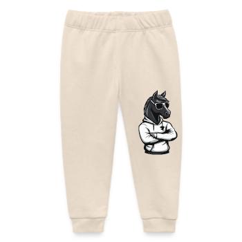 Pferd Comic - Baby Organic Jogginghose Baby Tumbler von Stanley/Stella - Natur - Vorne