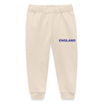 England Soccer - Football - Great Britain - Baby Organic Sweatpants by Stanley/Stella - soft Ecru - Front