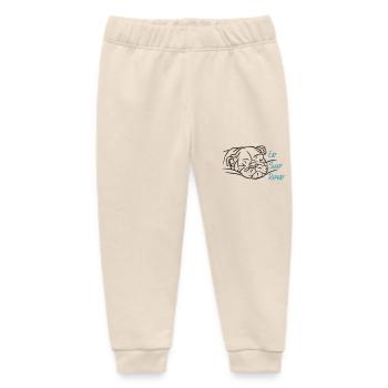Manger dormir répéter - Pantalon de jogging bébé bio Stanley/Stella - écru doux - Devant