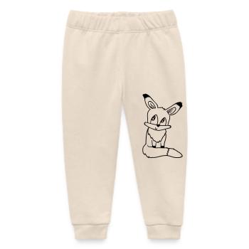 Renard Renard roux Animal sauvage Intelligent Habitants de la forêt - Pantalon de jogging bébé bio Stanley/Stella - écru doux - Devant