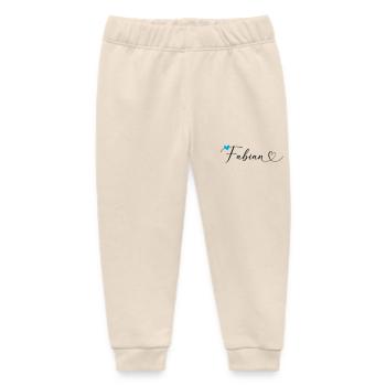 Fabian Name Vorname Kalligrafieherz - Baby Organic Jogginghose Baby Tumbler von Stanley/Stella - Natur - Vorne