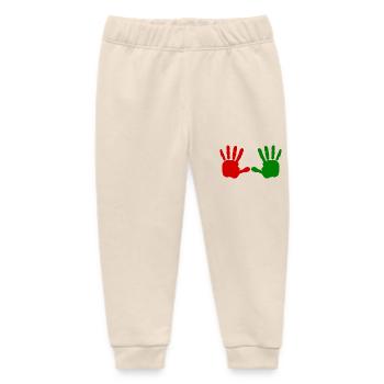 Iran - Red hand - blood hand - BLOODY HAND - Baby Organic Sweatpants by Stanley/Stella - soft Ecru - Front