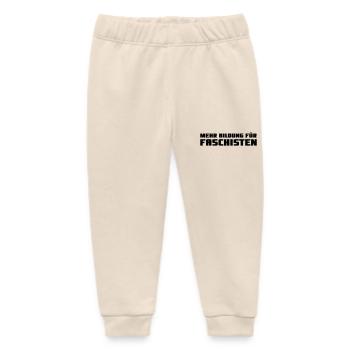 Mehr Bildung für Faschisten black - Baby Organic Jogginghose Baby Tumbler von Stanley/Stella - Natur - Vorne