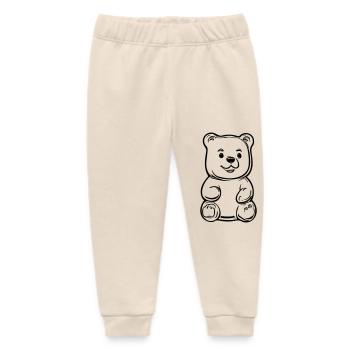Teddy Bear - Baby Organic Sweatpants by Stanley/Stella - soft Ecru - Front