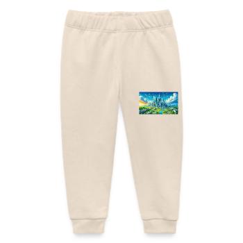 Futuristic city - Baby Organic Sweatpants by Stanley/Stella - soft Ecru - Front