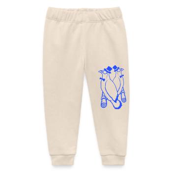 Sir Birds Team Hat Monocle Glasses 2 Rich Friends - Baby Organic Sweatpants by Stanley/Stella - soft Ecru - Front