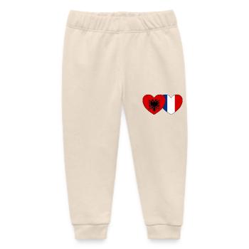 Albanien Frankreich Flagge Herz - Baby Organic Jogginghose Baby Tumbler von Stanley/Stella - Natur - Vorne