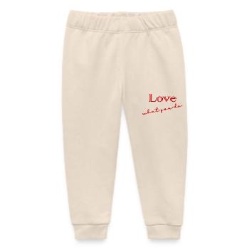 QUOTE,QUOTES,MESSAGE, MESSAGE,HUMOR - Baby Organic Sweatpants by Stanley/Stella - soft Ecru - Front