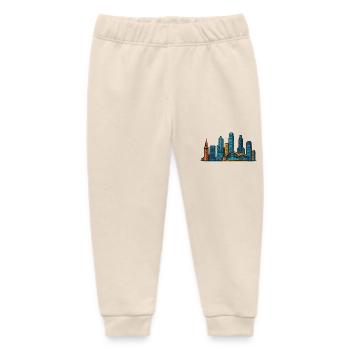 hongkong city skyline - Baby Organic Jogginghose Baby Tumbler von Stanley/Stella - Natur - Vorne