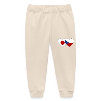 Japan Tschechien Flagge Herz - Baby Organic Jogginghose Baby Tumbler von Stanley/Stella - Natur - Vorne