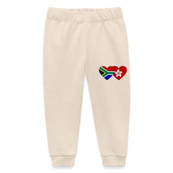 Südafrika Hongkong Flagge Herz - Baby Organic Jogginghose Baby Tumbler von Stanley/Stella - Natur - Vorne