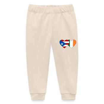 Puerto Rico Irland Flagge Herz - Baby Organic Jogginghose Baby Tumbler von Stanley/Stella - Natur - Vorne