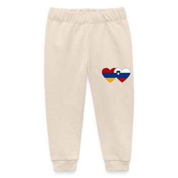 Armenien Slowenien Flagge Herz - Baby Organic Jogginghose Baby Tumbler von Stanley/Stella - Natur - Vorne