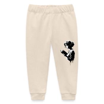 Frau liest ein Buch - Baby Organic Jogginghose Baby Tumbler von Stanley/Stella - Natur - Vorne