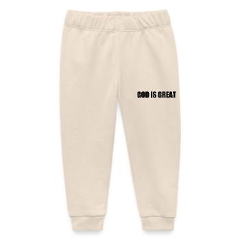 god is great - Baby Organic Sweatpants by Stanley/Stella - soft Ecru - Front