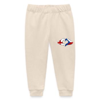 England Tschechien Flagge Hände Herzform used - Baby Organic Jogginghose Baby Tumbler von Stanley/Stella - Natur - Vorne