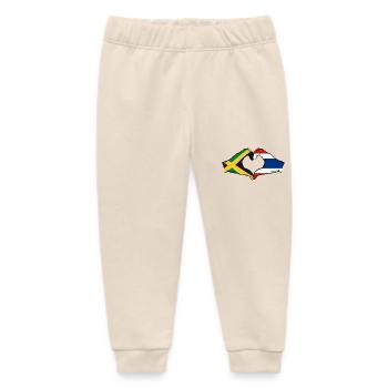 Jamaica Thailand Hands Heart Shape - Baby Organic Sweatpants by Stanley/Stella - soft Ecru - Front