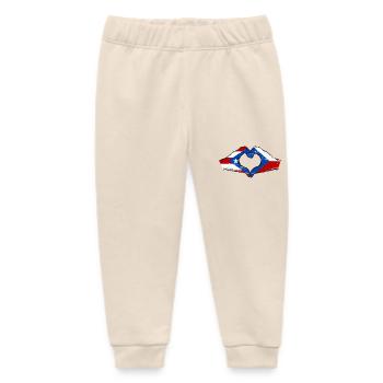Puerto Rico Tschechien Flagge Hände Herzform used - Baby Organic Jogginghose Baby Tumbler von Stanley/Stella - Natur - Vorne