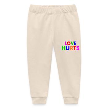 Love hurts - Baby Organic Sweatpants by Stanley/Stella - soft Ecru - Front
