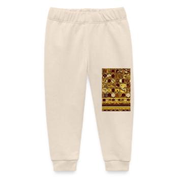 Vintage Pattern - Baby Organic Sweatpants by Stanley/Stella - soft Ecru - Front