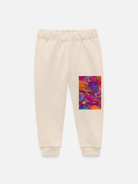 Retro Muster - Baby Organic Jogginghose Baby Tumbler von Stanley/Stella - Natur