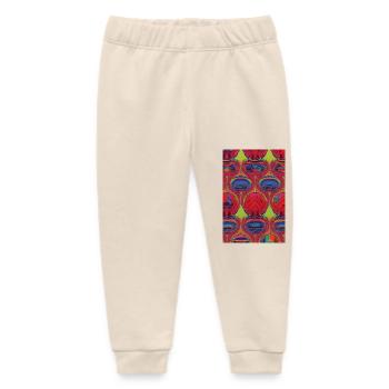 Retro Muster - Baby Organic Jogginghose Baby Tumbler von Stanley/Stella - Natur - Vorne