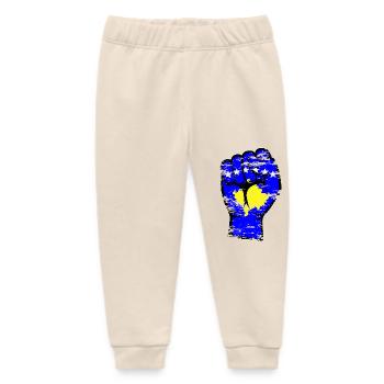 Kosovo Flagge Faust Hand Symbol used - Baby Organic Jogginghose Baby Tumbler von Stanley/Stella - Natur - Vorne