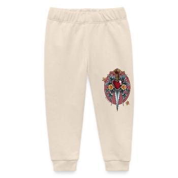 Herz | Dolch | Tattoo Art | Old school - Baby Organic Jogginghose Baby Tumbler von Stanley/Stella - Natur - Vorne