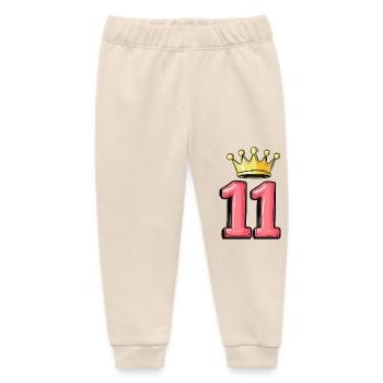 11 Number Crown - Baby Organic Sweatpants by Stanley/Stella - soft Ecru - Front