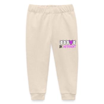 5 Bunny Friends Difference Be Different Different - Baby Organic Sweatpants by Stanley/Stella - soft Ecru - Front