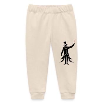 Magier Silhouette Zauberer - Baby Organic Jogginghose Baby Tumbler von Stanley/Stella - Natur - Vorne
