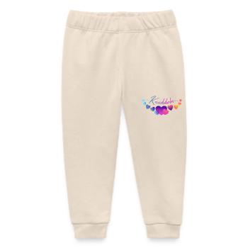 zum knuddeln kuscheln liebhaben Herzen - Baby Organic Jogginghose Baby Tumbler von Stanley/Stella - Natur - Vorne