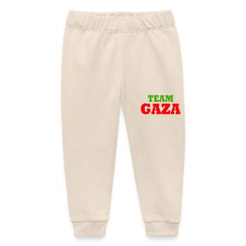 Team gaza - Baby Organic Jogginghose Baby Tumbler von Stanley/Stella - Natur - Vorne