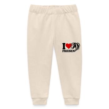 I love Pferd Friesen - Baby Organic Jogginghose Baby Tumbler von Stanley/Stella - Natur - Vorne