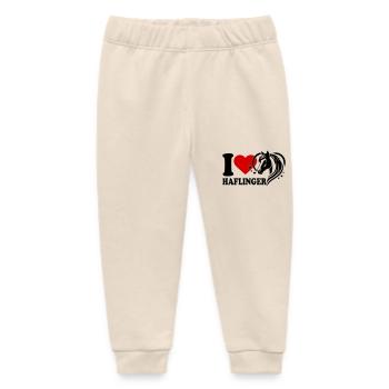 I love Pferd Haflinger - Baby Organic Jogginghose Baby Tumbler von Stanley/Stella - Natur - Vorne