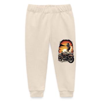 Retro Motorrad - Baby Organic Jogginghose Baby Tumbler von Stanley/Stella - Natur - Vorne
