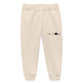 Jeep Heartbeat - Baby Organic Sweatpants by Stanley/Stella - soft Ecru - Front