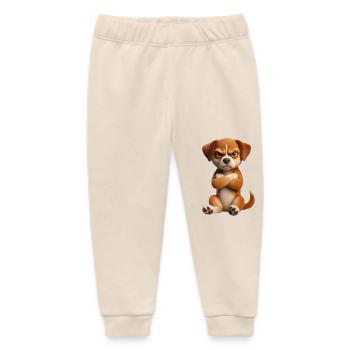 Dog grim 1 - Baby Organic Sweatpants by Stanley/Stella - soft Ecru - Front