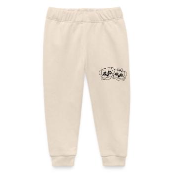 2 Hunde Mops Mann Frau Pärchen Zwei Verliebt Liebe - Baby Organic Jogginghose Baby Tumbler von Stanley/Stella - Natur - Vorne