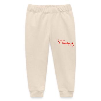 Valentine's Day Valentine's Red Hearts - Baby Organic Sweatpants by Stanley/Stella - soft Ecru - Front