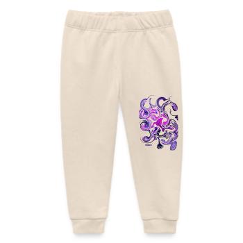 "Krake32" by Acryl Galerie & Design - Baby Organic Sweatpants by Stanley/Stella - soft Ecru - Front