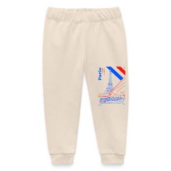 Paris und seine Eiserne Lady - Baby Organic Jogginghose Baby Tumbler von Stanley/Stella - Natur - Vorne