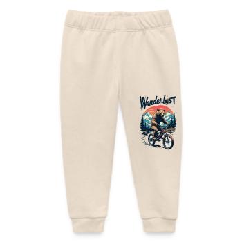 Grizzly on Bike - Wanderlust - Baby Organic Jogginghose Baby Tumbler von Stanley/Stella - Natur - Vorne