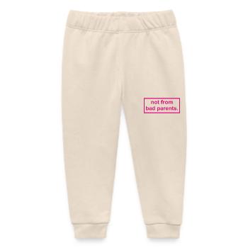 not from bad parents - Baby Organic Sweatpants by Stanley/Stella - soft Ecru - Front