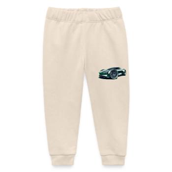 Futuristic super car - Baby Organic Sweatpants by Stanley/Stella - soft Ecru - Front