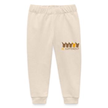 5 Bunny Friends Difference Be Different Different - Baby Organic Sweatpants by Stanley/Stella - soft Ecru - Front