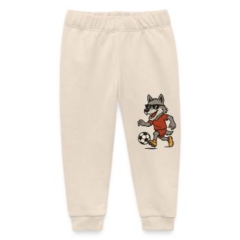 Wolf Soccer - Baby Organic Sweatpants by Stanley/Stella - soft Ecru - Front