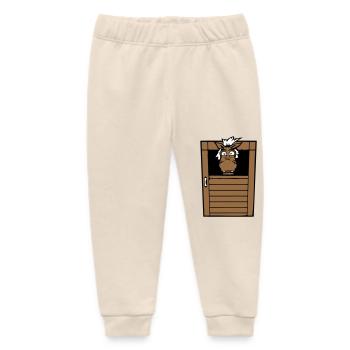 Horse Anxious Horse Stable Stable Door Funny Fear - Baby Organic Sweatpants by Stanley/Stella - soft Ecru - Front