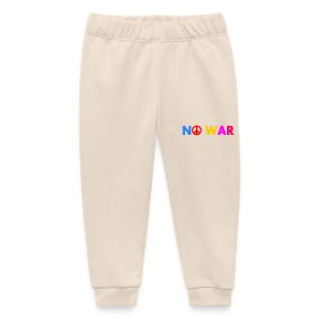 No war - Baby Organic Sweatpants by Stanley/Stella - soft Ecru - Front
