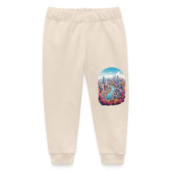 City Landscape - Baby Organic Sweatpants by Stanley/Stella - soft Ecru - Front